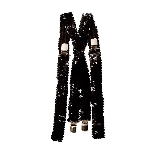 Black Sequined Suspenders | Costume-Shop.com - White - image 2