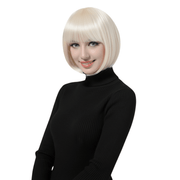 Short Bob Wig with Bangs - Auburn - image 4