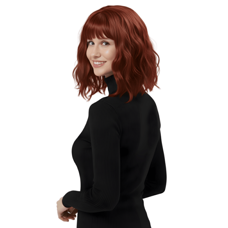 Short Wavy Bob Wig - Auburn - image 2