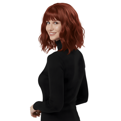 Short Wavy Bob Wig - Auburn - image 2
