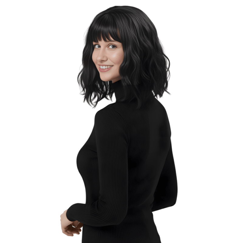 Short Wavy Bob Wig - Auburn - image 4