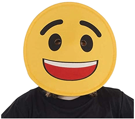 Smiling Face Emoji Mask - Adults - image 1