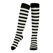 Striped Cotton Socks for Kids - Black and White / 10 - image 6