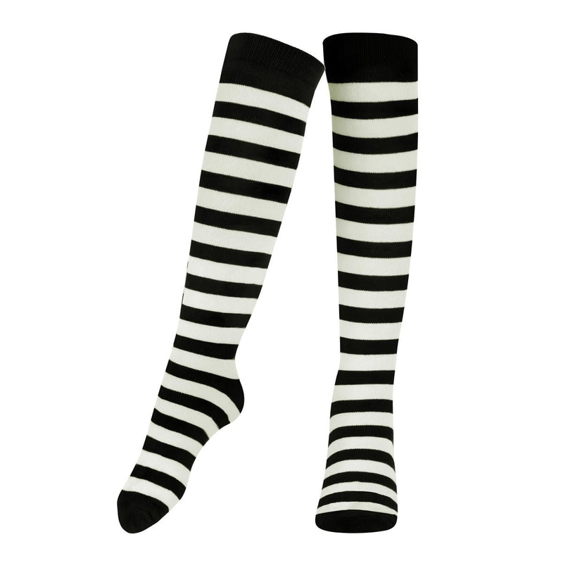 Striped Cotton Socks for Kids - Black and White / 10 - image 6