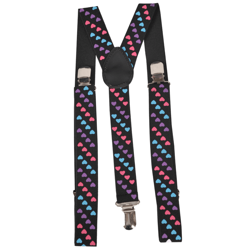 Tri Colored Heart Suspenders - image 1