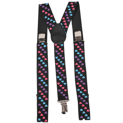 Tri Colored Heart Suspenders - image 1