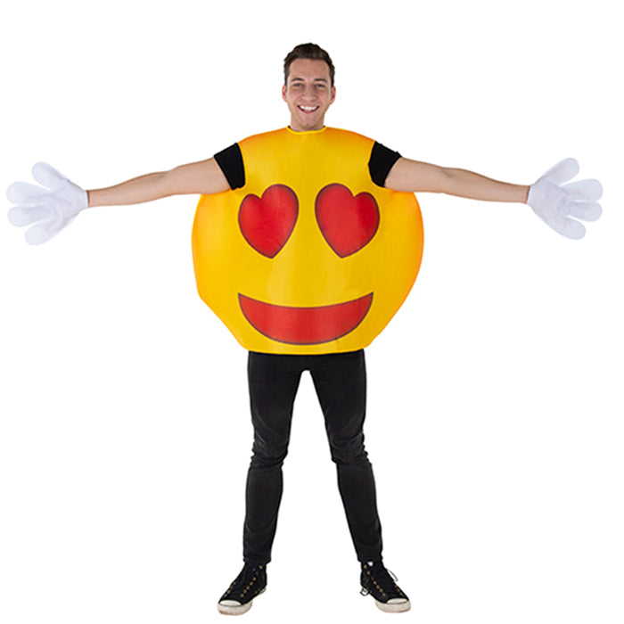 Hearts Smiley Emoji Costume – Adults One Size