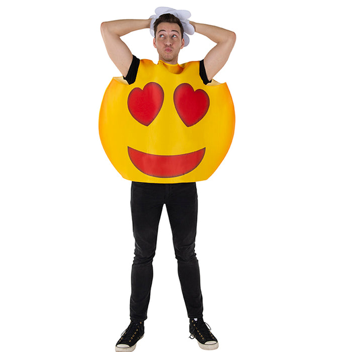 Hearts Smiley Emoji Costume – Adults One Size