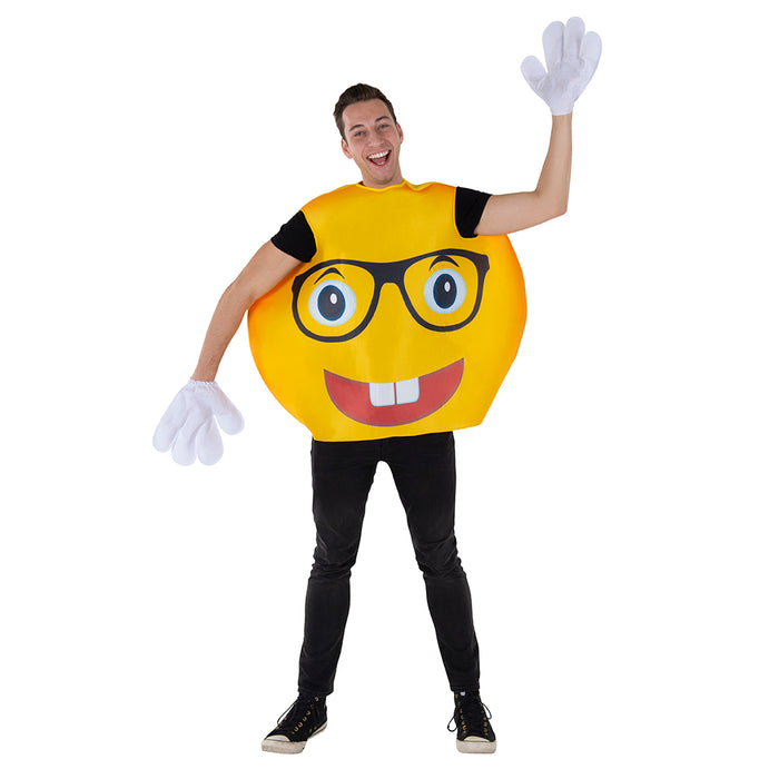 Glasses Smiley Emoji Costume – Adults One Size