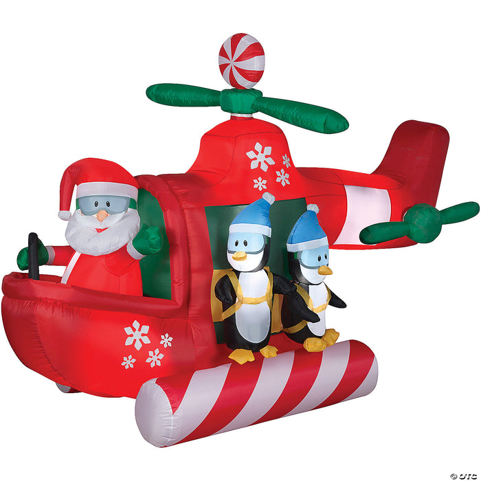 108" Blow Up Inflatable Animated Helicopter Outdoor Yard Decoration