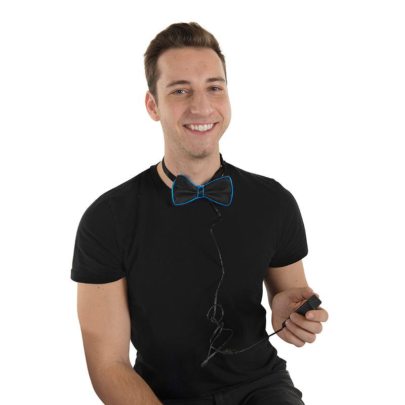Light up LED Party Bowtie - Blue - image 7