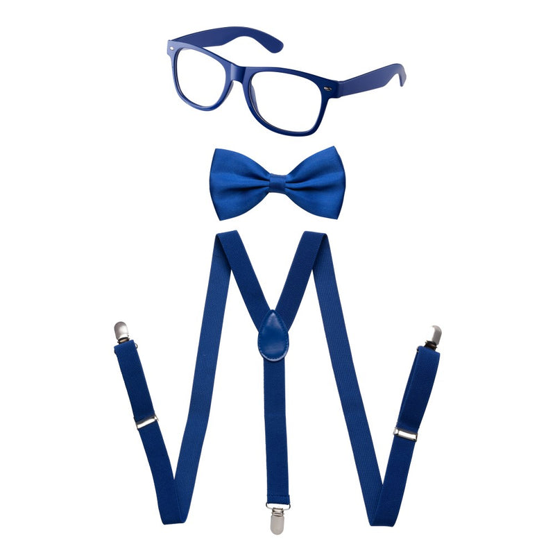 Neon Suspender, Bow-tie, Sunglasses, Accessory Set For Adults - Adults / Red - image 2