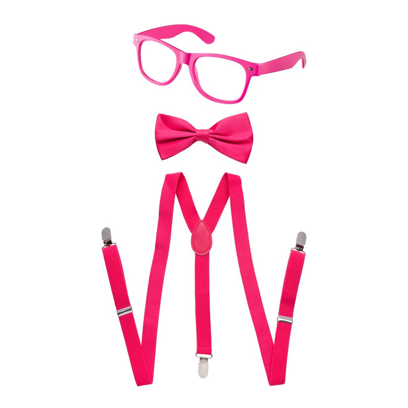 Neon Suspender, Bow-tie, Sunglasses, Accessory Set For Kids - Kids / Green - image 5