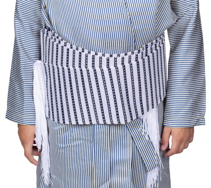 White and Gold Yerushalmi Gartel Belt | Costume-Shop.com