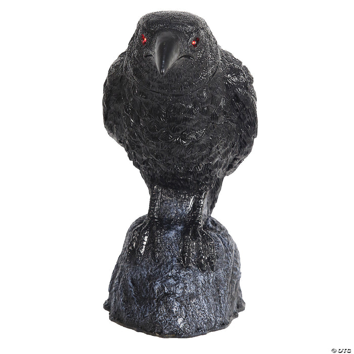 13" Animated Raven with Turning Head & Sounds Halloween Decoration