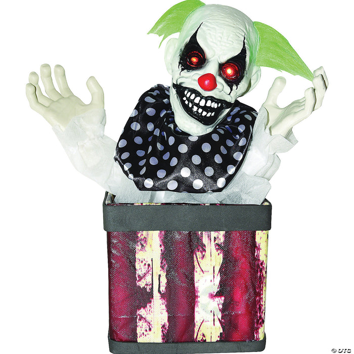 17" Evil Clown in Box Animated Prop