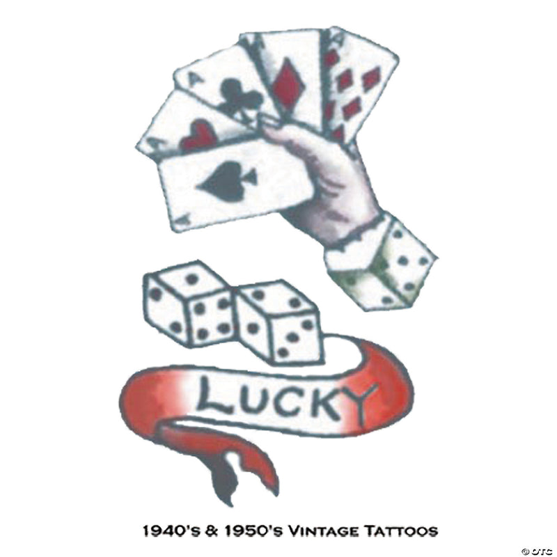 Tattoo Vintage Lucky 1940/1950 | Costume-shop.com - image 1