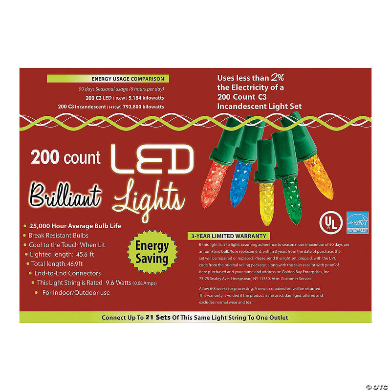 200L Multi-Color Holiday LED Lights - C3 Style - image 1