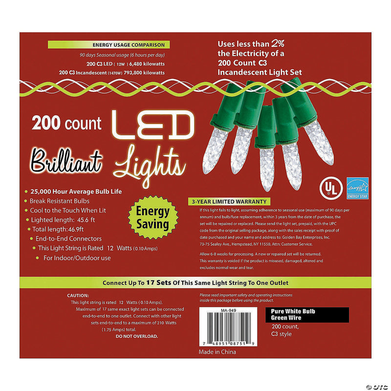 200L Pure White Holiday LED Lights - C3 Style - image 1