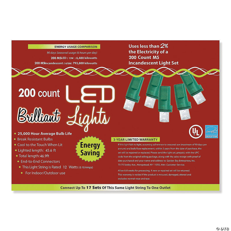 200-Count M5 LED Pure White String Lights - image 1
