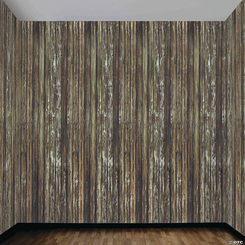 20' x 4' Wood Wall Plastic Backdrop - image 1