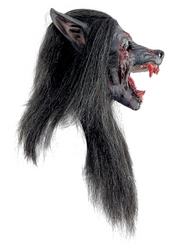 Black Wolf Costume Latex Mask - One Size Fits Most - image 2