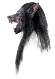 Black Wolf Costume Latex Mask - One Size Fits Most - image 4