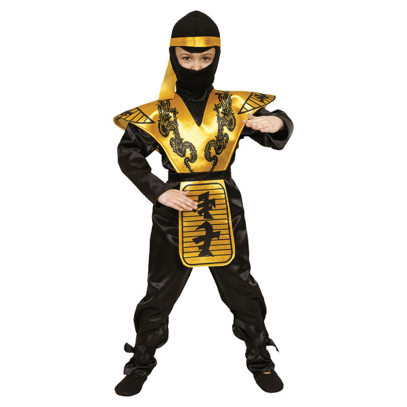 Gold Ninja Costume For Kids - T4 (Toddler 2-3) - image 1