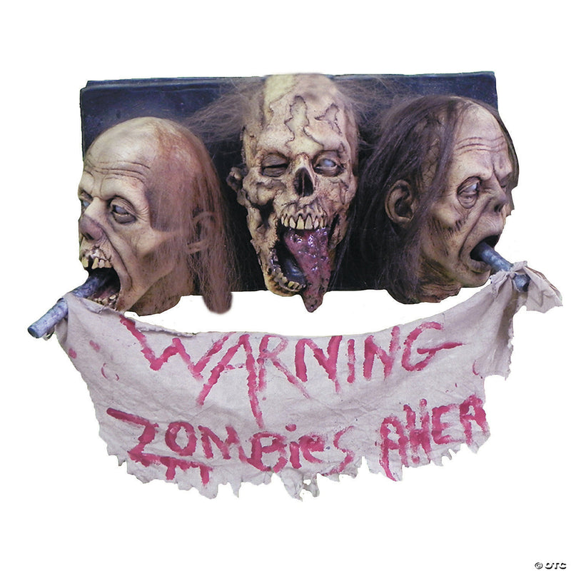 3-Faced Zombie Wall Plaque Halloween | Costume-shop.com