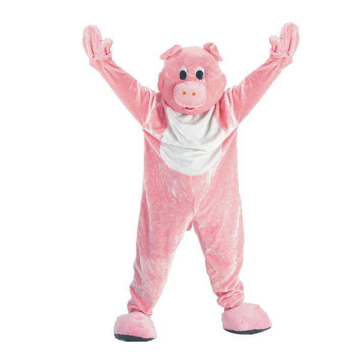 Pink Pig Plush Economy Mascot Costume