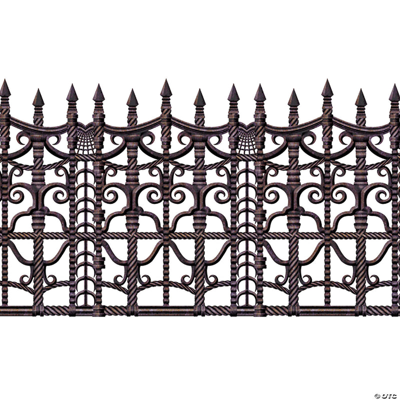30' Creepy Fence Border Plastic Backdrop - image 1