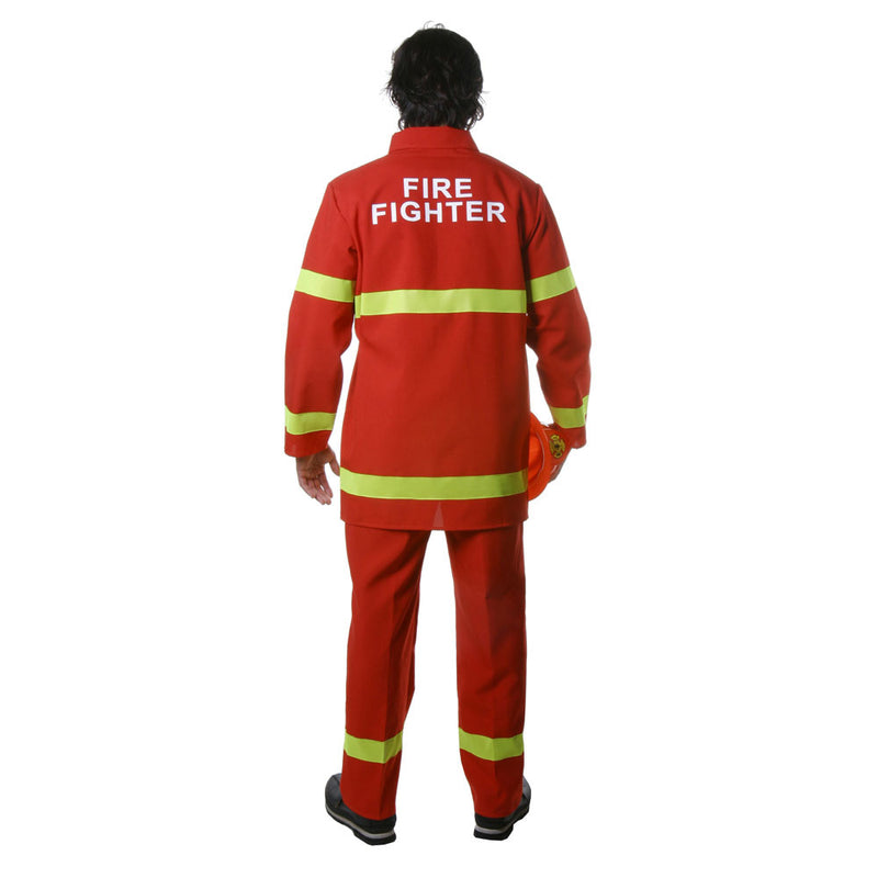 Blazing Valor Adult Red Firefighter  | Costume-shop.com