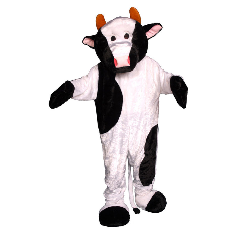 Adults Cow Mascot Costume White/Black - image 1