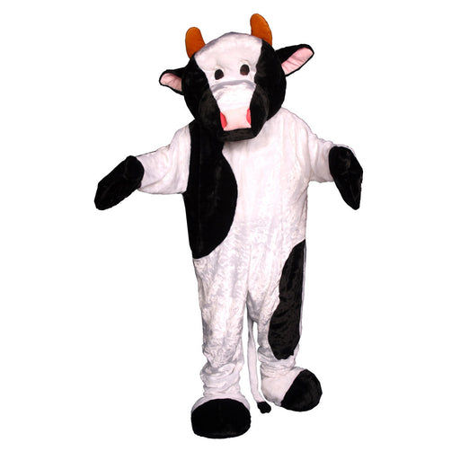 Adults Cow Mascot Costume White/Black - image 1