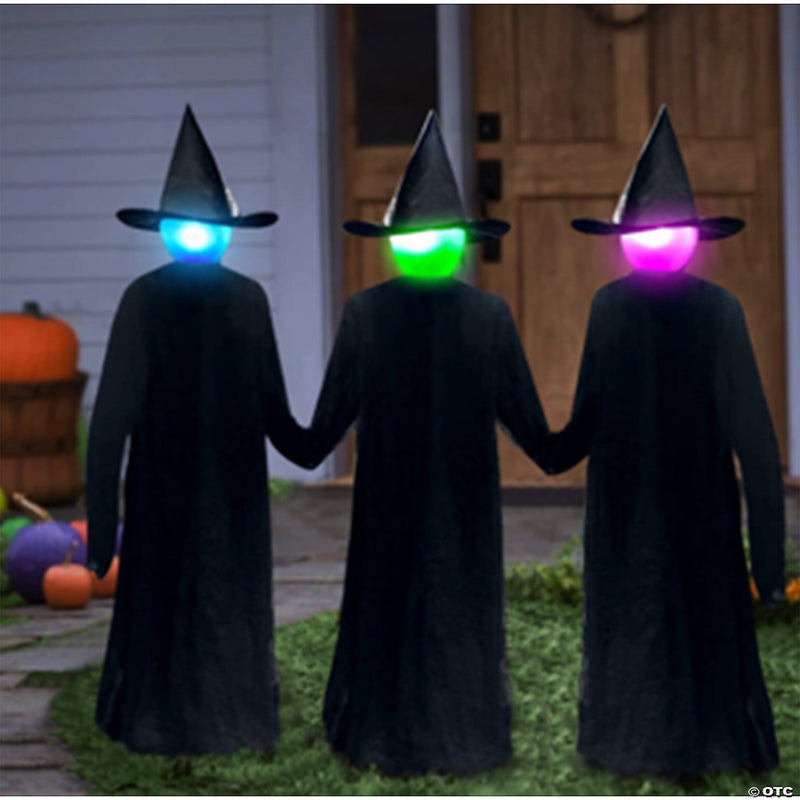 36" Witty Witches with Cauldron Decoration - Set of 3 - image 1
