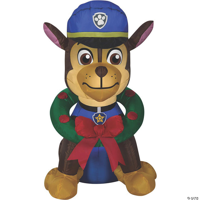 38" Blow Up Inflatable PAW Patrol Chase with Wreath Outdoor Yard Decoration