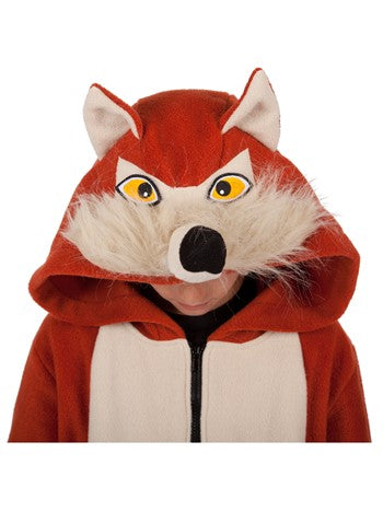 Wild Red Fox Kid Hoodie-Rust L