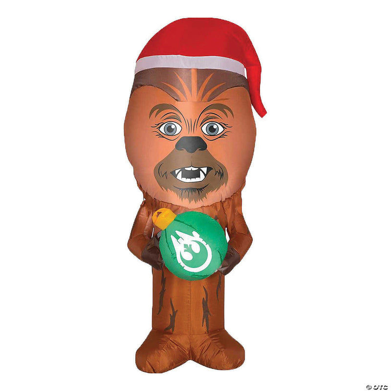 42" Blow Up Inflatable Chewbacca with Santa Hat Outdoor Yard Decoration - image 1