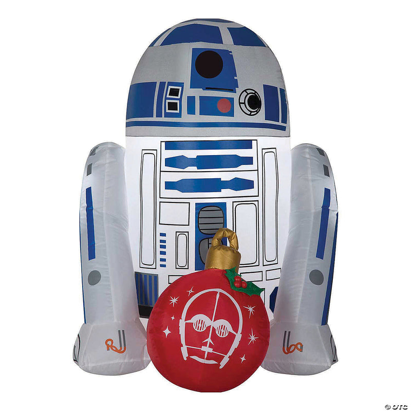 42" Blow Up Inflatable Star Wars R2D2 with Ornament Outdoor Yard Decoration - image 1