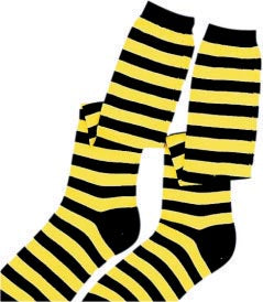 Costume Knee Length Socks for Kids - Black and Yellow - image 1