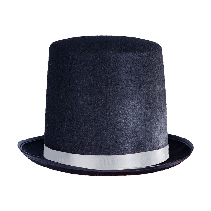 Tuxedo Top Hat Silver Trim Adult | Costume-Shop.com - Silver - image 1
