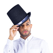 Tuxedo Top Hat Silver Trim Adult | Costume-Shop.com - Silver - image 4