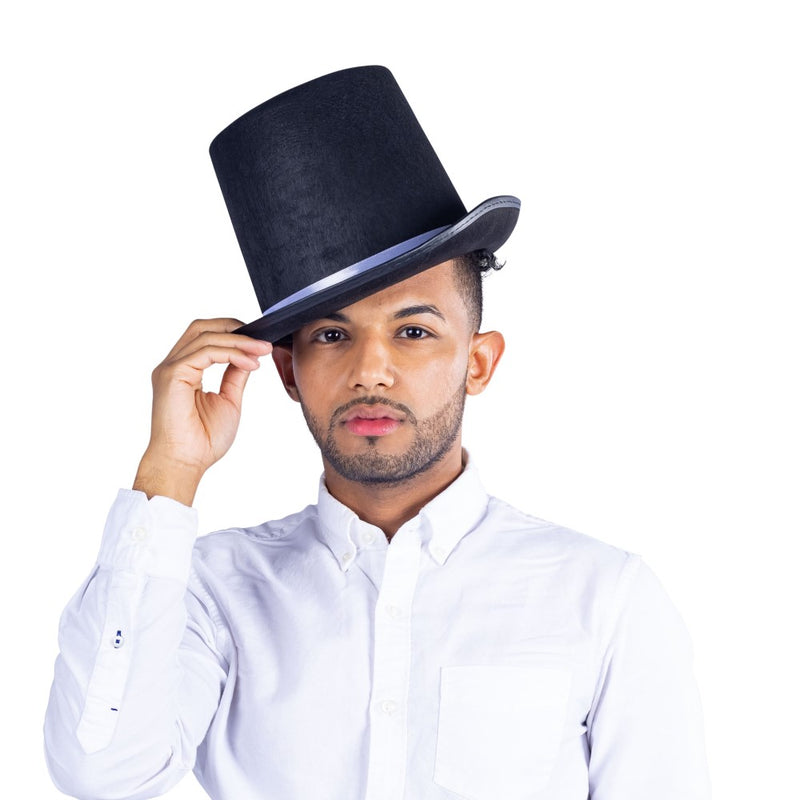 Tuxedo Top Hat Silver Trim Adult | Costume-Shop.com - Silver - image 3