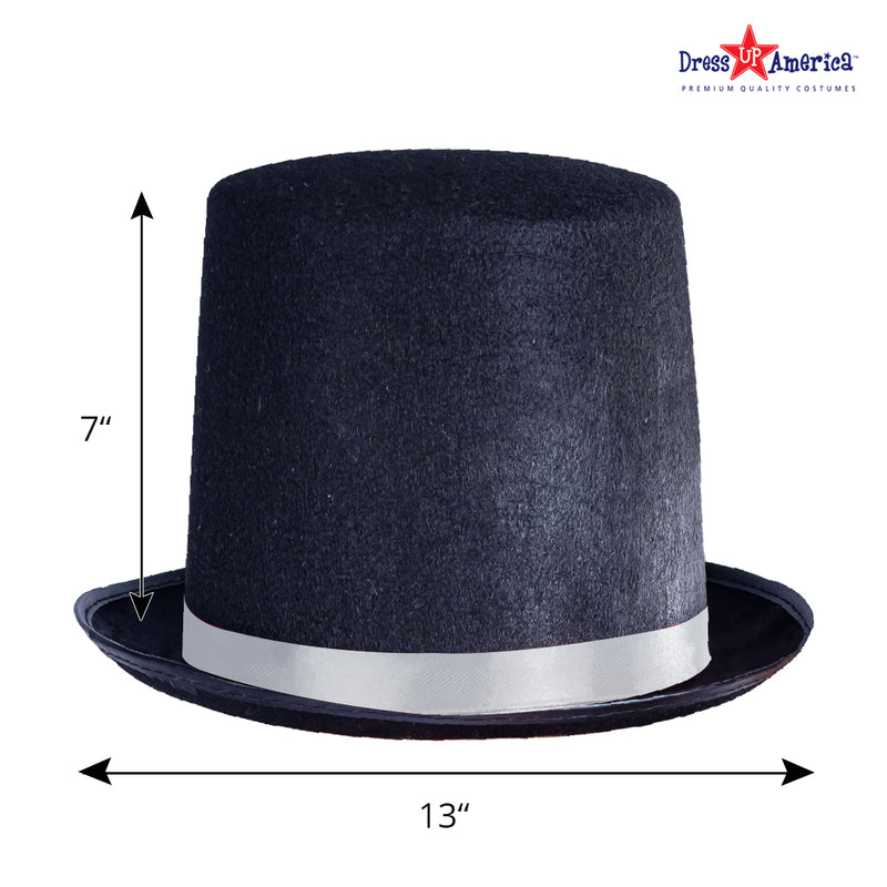 Tuxedo Top Hat Silver Trim Adult | Costume-Shop.com - Silver - image 2
