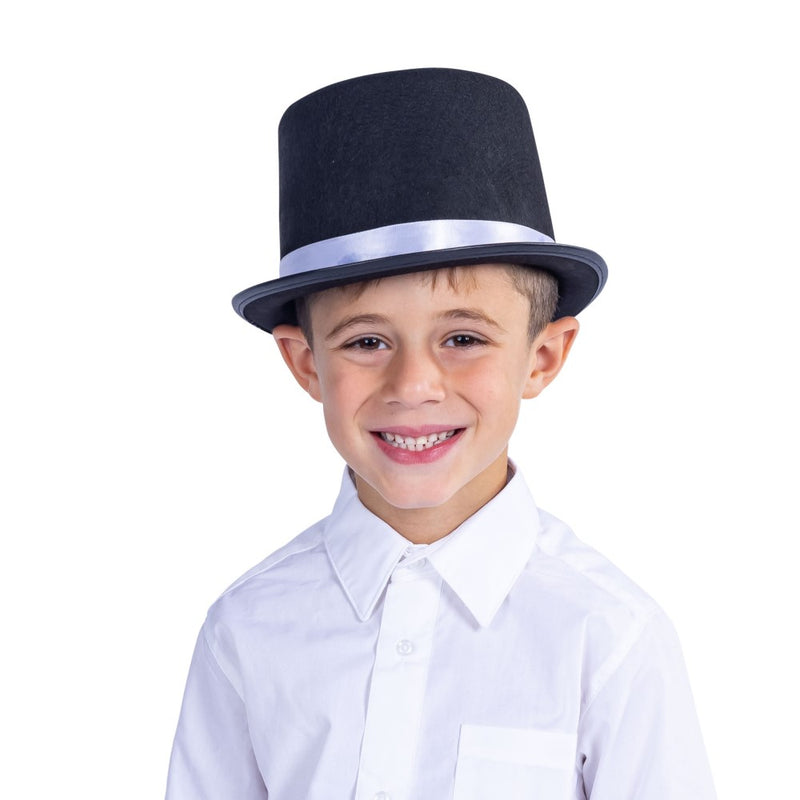 Tuxedo Top-hat – Silver Trim – Kids | Costume-Shop.com - Silver - image 3