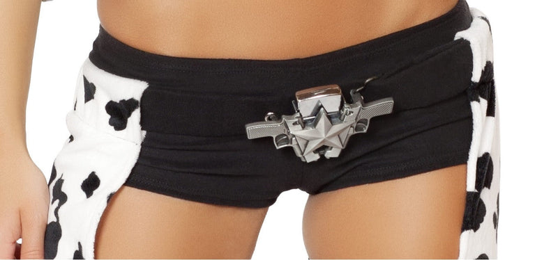 Double Gun Belt Buckle with Star Detail | Costume-Shop.com - Silver / O/S - image 1