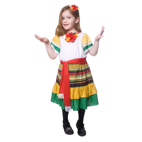 Mexican Girl Dancer Costume - T2 (Toddler 1-2) - image 1