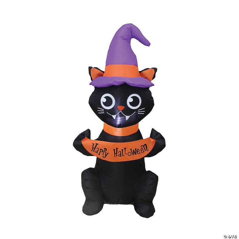 48" Inflatable Black Cat Yard | Costume-Shop.com - image 1
