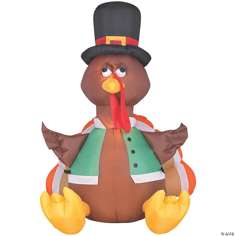 Inflatable Happy Turkey with Vest Decoration