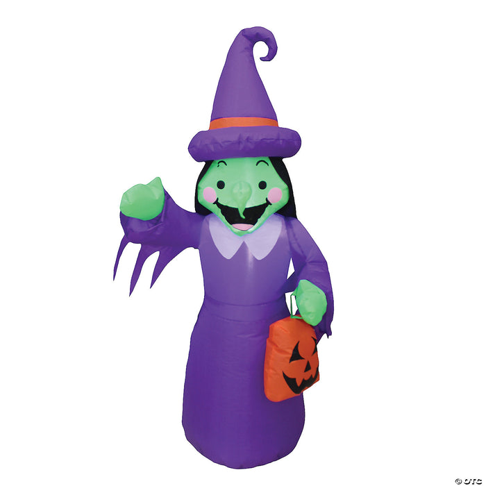 48" Blow Up Inflatable Witch Outdoor Halloween Yard Decoration